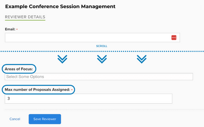 Map your show reviewer details within conference and assembly management platform