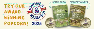 Sweets and Snacks award winning popcorn