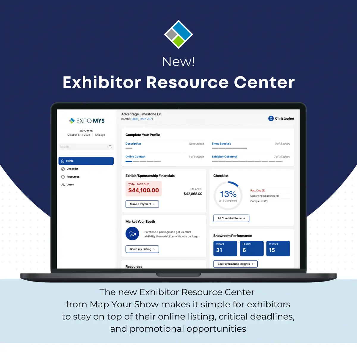 Map Your Show Exhibitor Resource Center Receives Upgrades to Organize and Communicate with Exhibitors and Sponsors